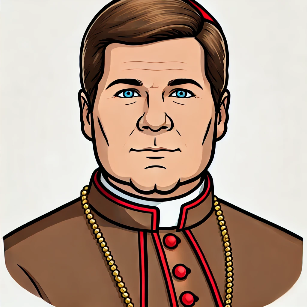 Cardinal Wolsey Portrait Cartoon Art